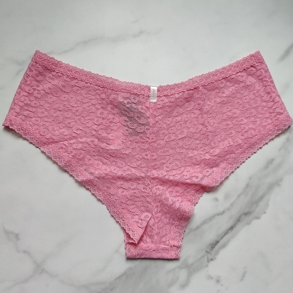 NWT PINK VICTORIA'S SECRET V-CUT FRONT WEAR EVERYWHERE LACE CHEEKSTER PANTY IN D - Picture 3 of 5